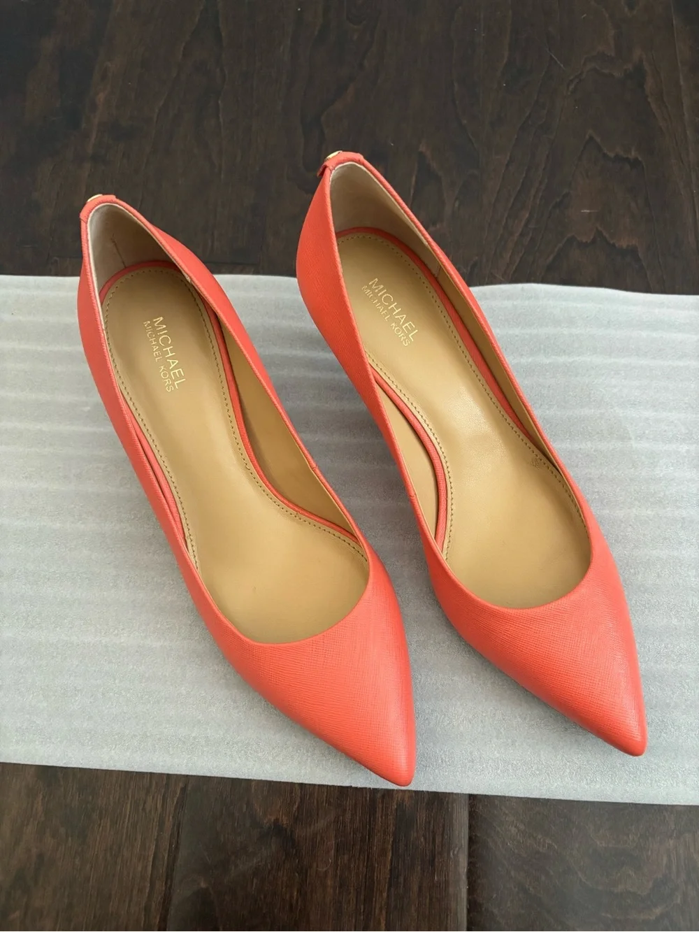 MICHAEL Michael Kors Coral Pink Pointed-Toe Heels